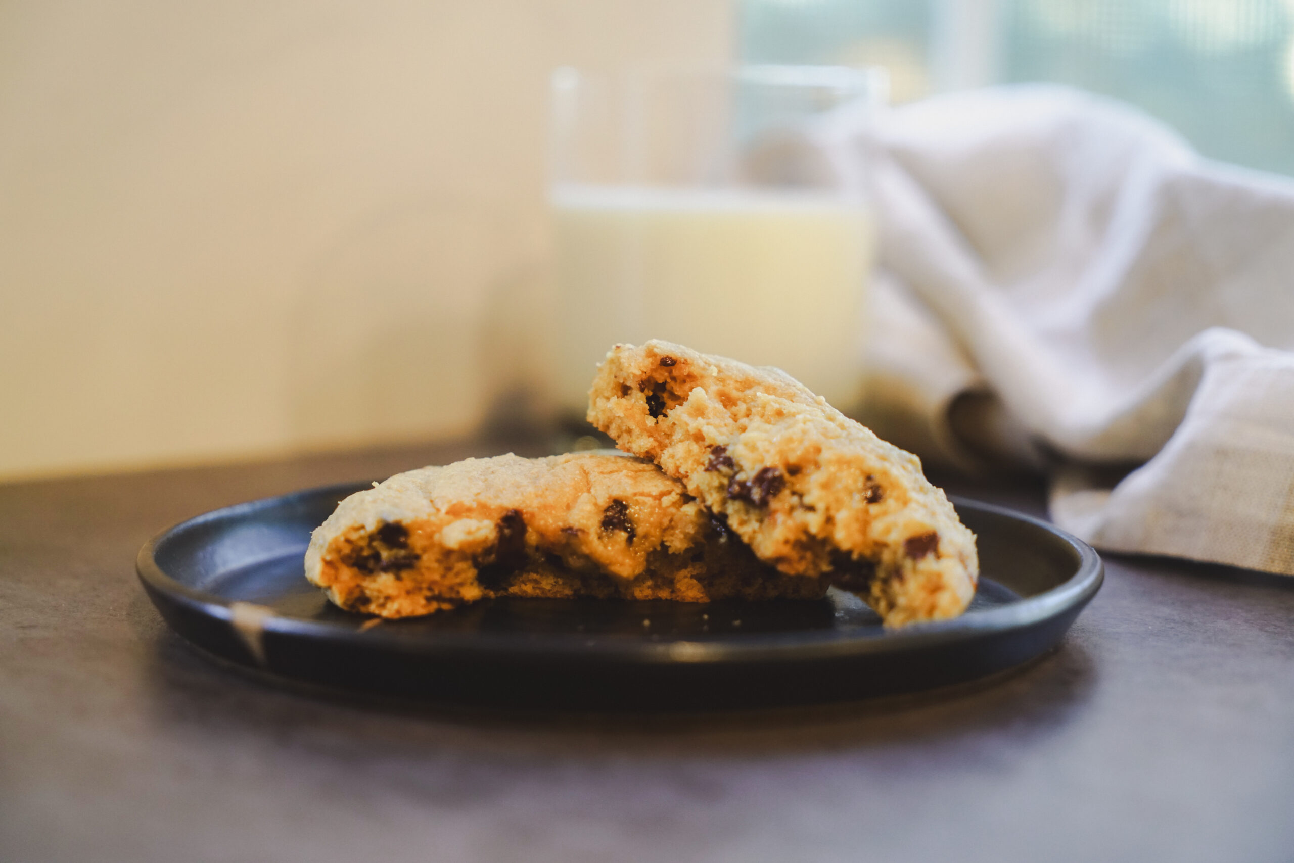 Cookie broken in half